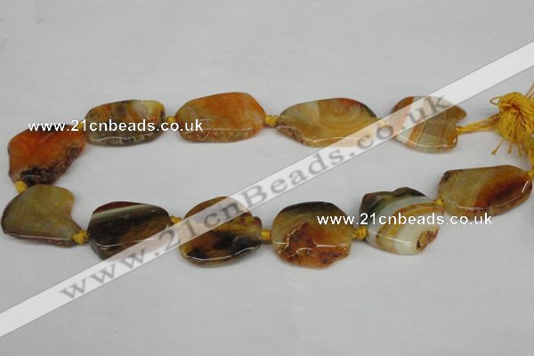 CNG1201 15.5 inches 20*30mm - 25*35mm freeform agate beads