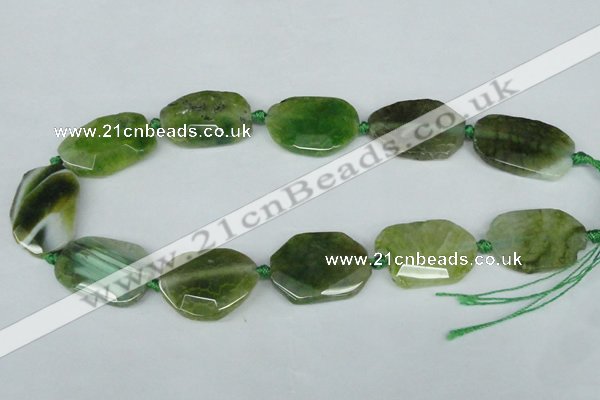 CNG1203 15.5 inches 20*30mm - 25*35mm freeform agate beads