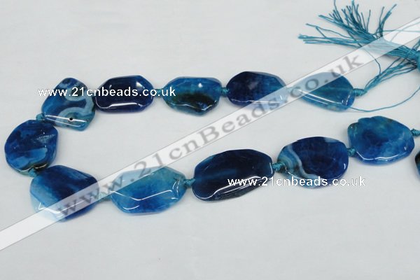 CNG1205 15.5 inches 20*30mm - 30*40mm freeform agate beads