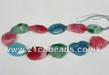 CNG1207 15.5 inches 20*30mm - 30*40mm freeform agate beads