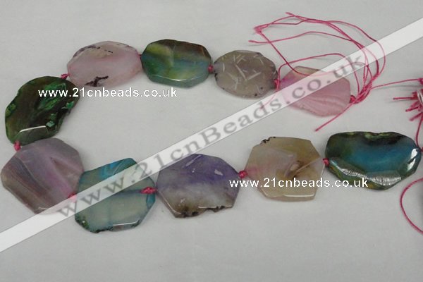 CNG1208 15.5 inches 25*35mm - 35*45mm freeform agate beads