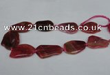 CNG1209 15.5 inches 25*35mm - 35*45mm freeform agate beads