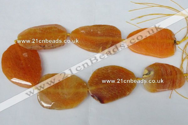 CNG1211 15.5 inches 35*45mm - 45*55mm freeform agate beads