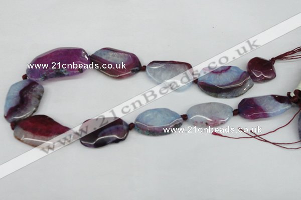 CNG1217 15.5 inches 20*30mm - 30*40mm freeform agate beads