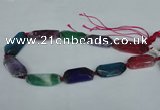 CNG1225 15.5 inches 18*30mm - 20*45mm freeform agate beads