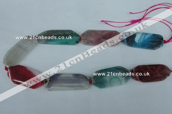 CNG1226 15.5 inches 20*35mm - 24*45mm freeform agate beads