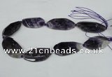 CNG1227 15.5 inches 20*40mm - 25*50mm freeform amethyst beads