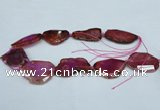 CNG1231 15.5 inches 25*35mm - 35*45mm freeform agate beads