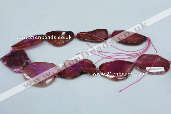 CNG1231 15.5 inches 25*35mm - 35*45mm freeform agate beads