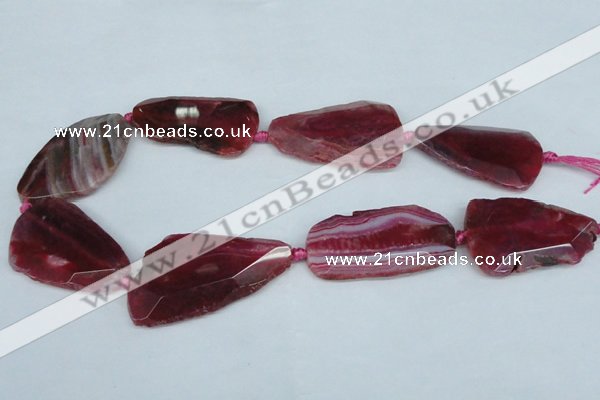 CNG1232 15.5 inches 25*40mm - 32*55mm freeform agate beads