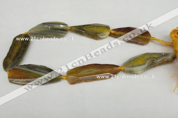 CNG1234 15.5 inches 20*40mm - 25*55mm freeform agate beads