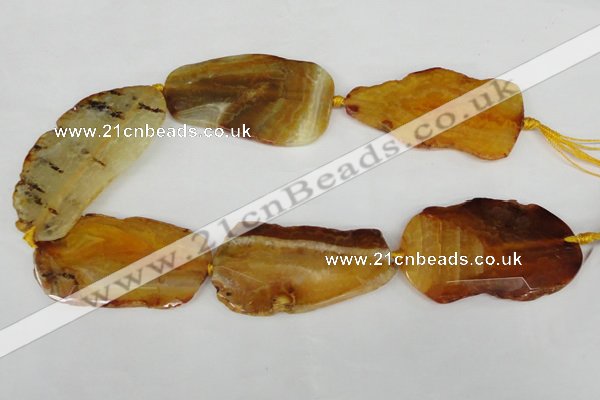 CNG1236 15.5 inches 30*50mm - 40*65mm freeform agate beads