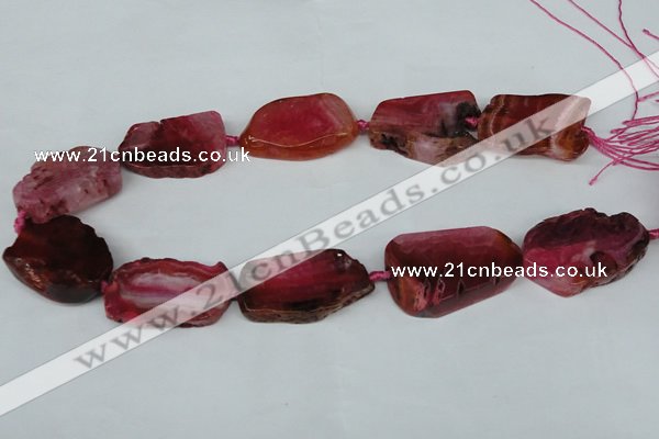 CNG1239 15.5 inches 25*35mm - 30*45mm freeform agate beads