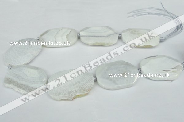 CNG1242 15.5 inches 30*40mm - 40*50mm freeform agate beads