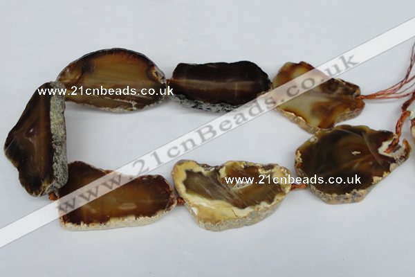 CNG1246 15.5 inches 30*50mm - 40*60mm freeform agate beads