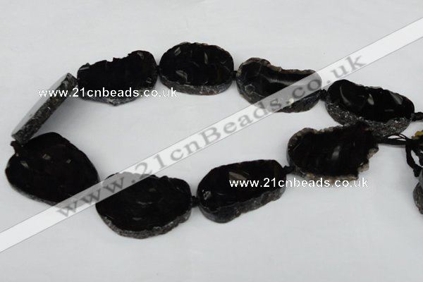 CNG1247 15.5 inches 25*35mm - 30*45mm freeform agate beads