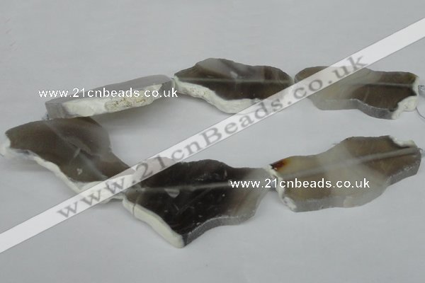 CNG1251 15.5 inches 30*50mm - 40*60mm freeform agate beads