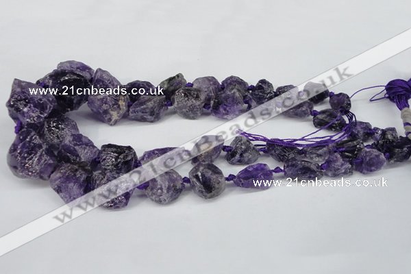 CNG1306 15.5 inches 8*12mm – 25*35mm nuggets amethyst beads