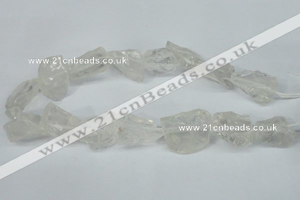 CNG1307 15.5 inches 20*25mm – 25*35mm nuggets white crystal beads