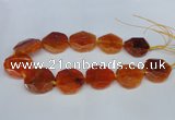 CNG1336 15.5 inches 32*35mm faceted freeform agate beads