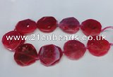 CNG1340 15.5 inches 42*45mm faceted freeform agate beads