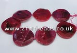 CNG1346 15.5 inches 52*55mm faceted freeform agate beads