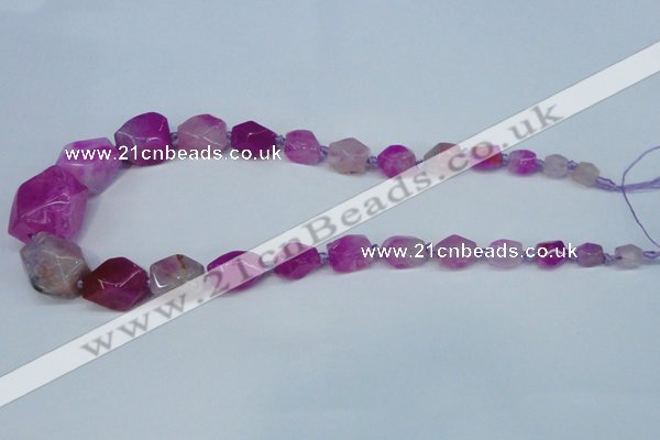 CNG1357 15.5 inches 8*10mm - 20*25mm faceted nuggets agate beads