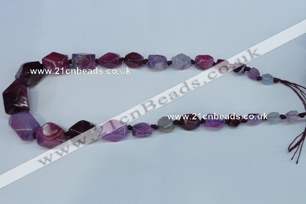 CNG1358 15.5 inches 8*10mm - 20*25mm faceted nuggets agate beads