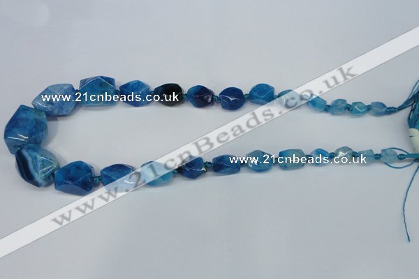 CNG1360 15.5 inches 8*10mm - 20*25mm faceted nuggets agate beads