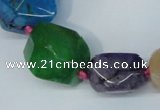 CNG1361 15.5 inches 8*10mm - 20*25mm faceted nuggets agate beads