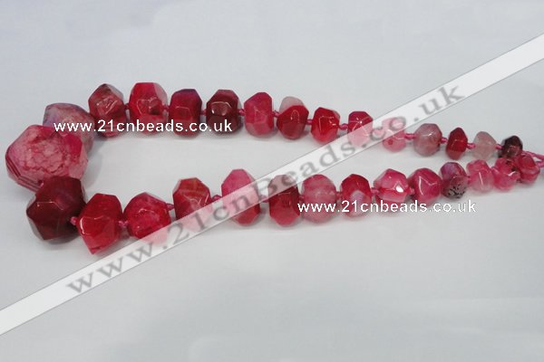 CNG1365 15.5 inches 8*12mm - 22*30mm faceted nuggets agate beads