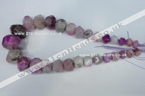 CNG1366 15.5 inches 8*12mm - 22*30mm faceted nuggets agate beads