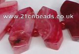 CNG1393 15.5 inches 15*25mm - 20*40mm wand agate gemstone beads