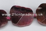 CNG1406 15.5 inches 20*22mm - 22*25mm faceted freeform agate beads