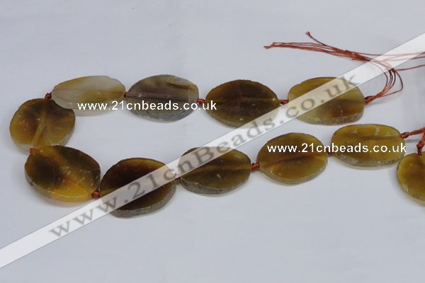 CNG1412 15.5 inches 25*35mm - 35*38mm faceted freeform agate beads