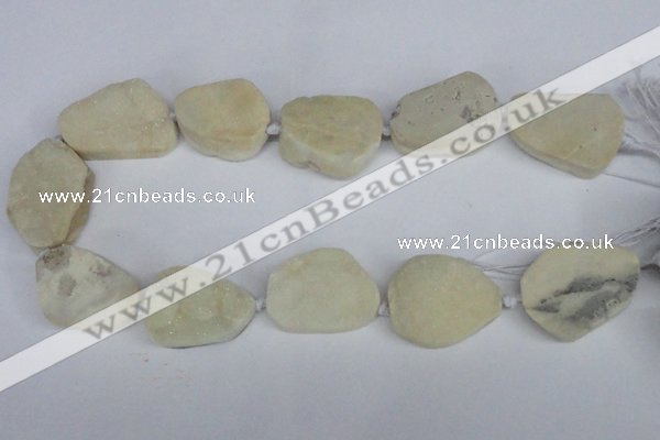 CNG1415 15.5 inches 25*35mm - 30*40mm freeform agate beads