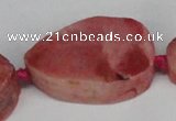 CNG1417 15.5 inches 25*35mm - 30*40mm freeform agate beads