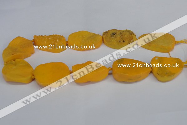 CNG1420 15.5 inches 25*35mm - 30*40mm freeform agate beads