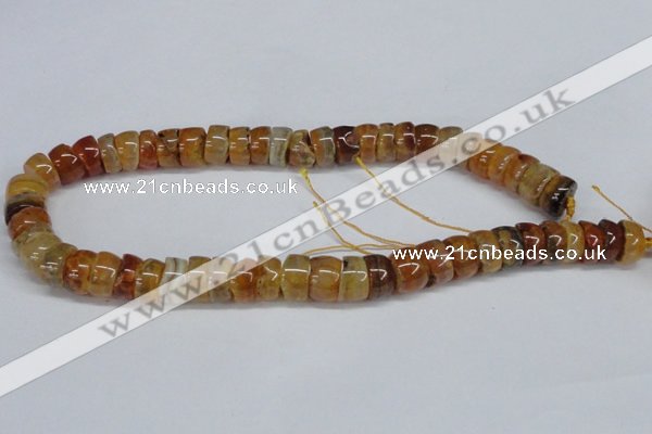 CNG1440 15.5 inches 6*12mm - 10*12mm nuggets agate gemstone beads