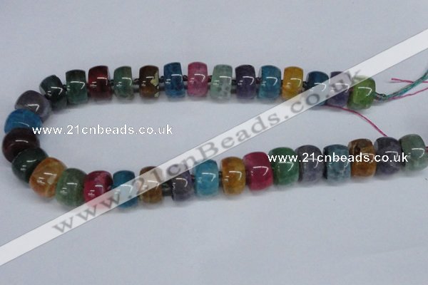 CNG1451 15.5 inches 10*18mm nuggets agate gemstone beads