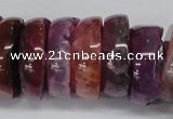 CNG1457 15.5 inches 8*25mm - 12*25mm nuggets agate gemstone beads