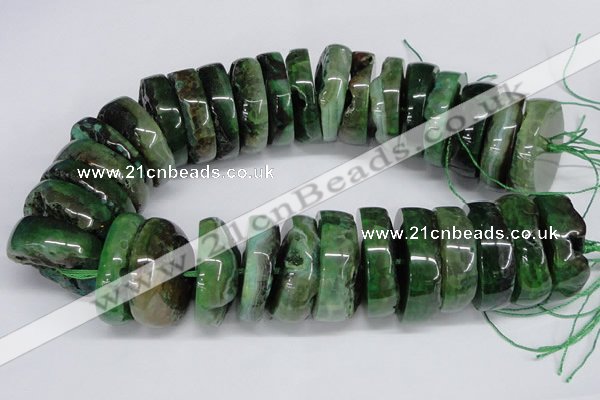 CNG1466 15.5 inches 12*35mm nuggets agate gemstone beads