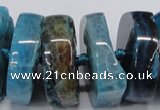 CNG1467 15.5 inches 12*35mm nuggets agate gemstone beads