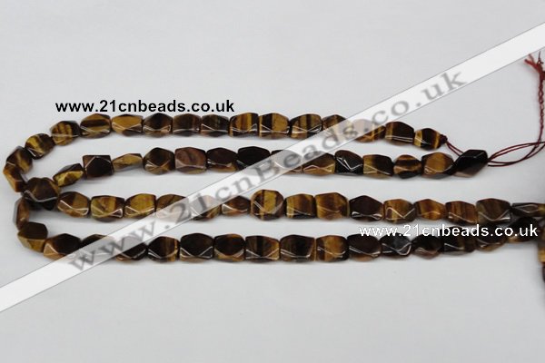 CNG15 15.5 inches 10*12mm faceted nuggets yellow tiger eye beads