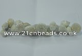 CNG1535 7.5 inches 10*14mm - 15*20mm nuggets plated druzy agate beads