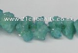 CNG1539 15.5 inches 6*8mm - 15*20mm nuggets plated druzy quartz beads