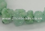 CNG1542 15.5 inches 6*8mm - 15*20mm nuggets plated druzy quartz beads