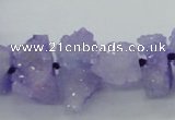 CNG1543 15.5 inches 6*8mm - 15*20mm nuggets plated druzy quartz beads