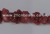 CNG1546 15.5 inches 6*8mm - 15*20mm nuggets plated druzy quartz beads