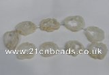 CNG1560 30*35mm - 35*40mm freeform plated druzy agate beads